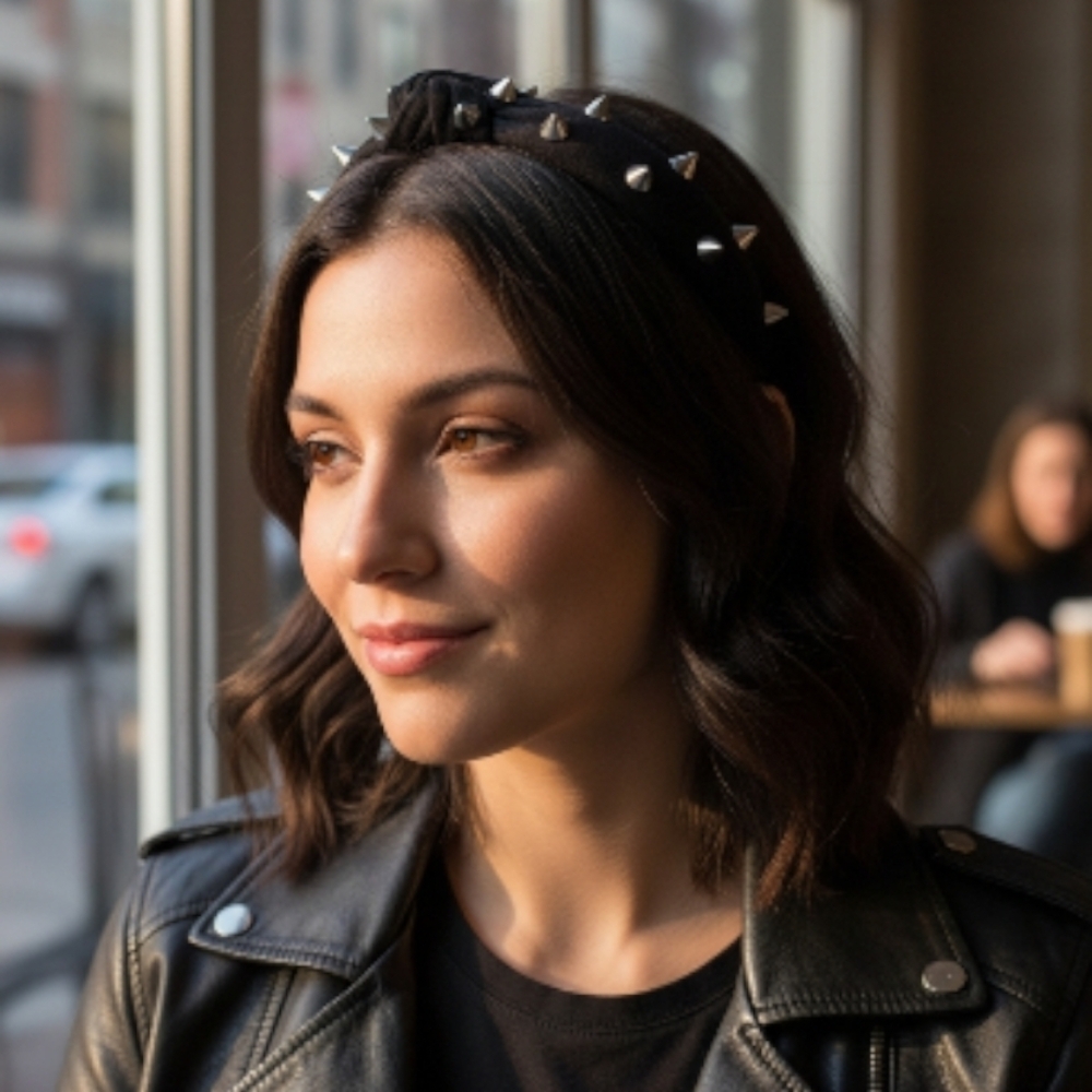 Black Knot Spike Headband